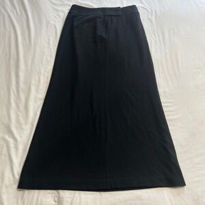 Ann Taylor Loft Stretch Black Maxi Skirt A-Line Office Wear Size 8